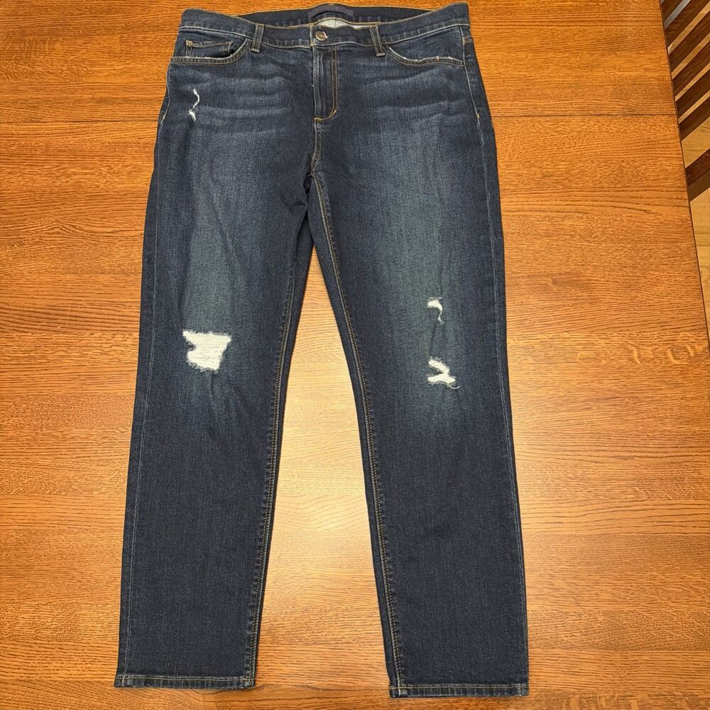 Joes Jeans The Bobby Mid Rise Tapered Boyfriend Jeans Distressed Womens Size 32